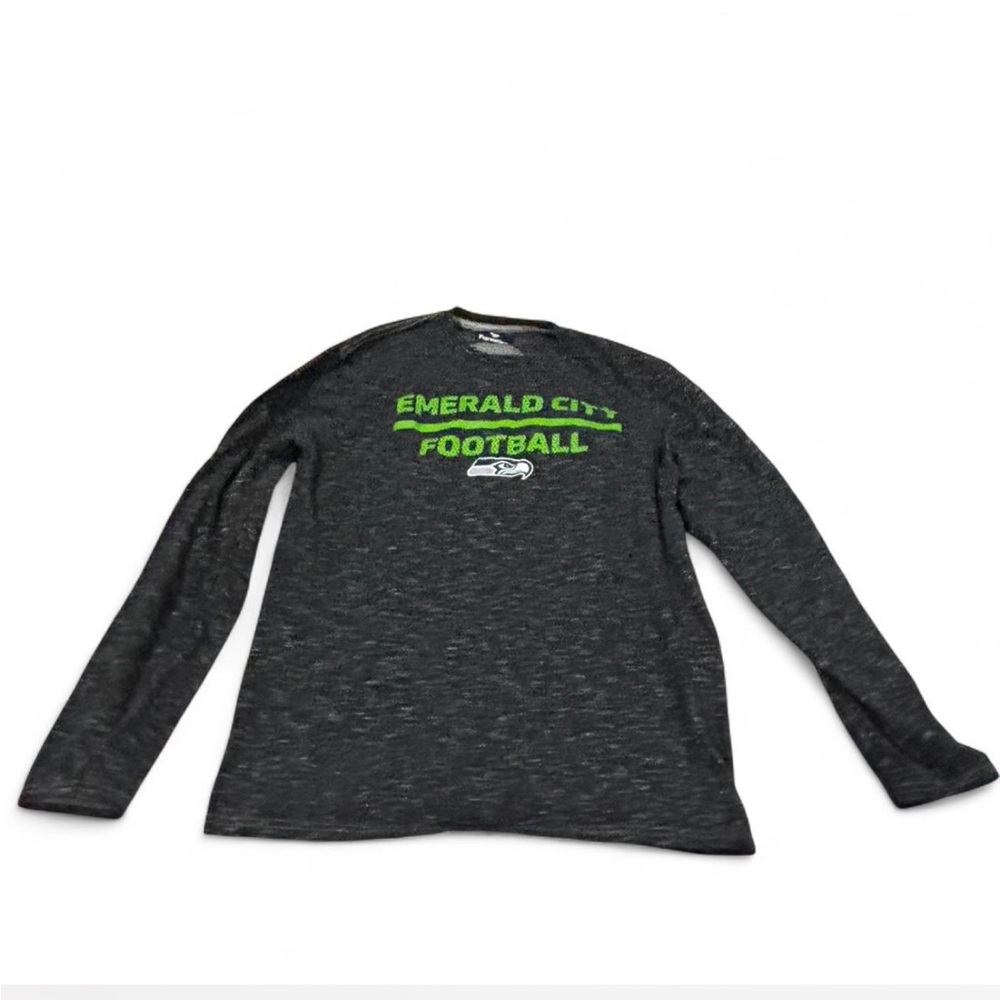 Fanatics emerald city football Charcoal and Green Long Sleeve Tee